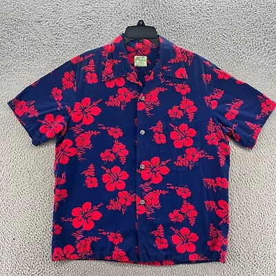 Vintage Ui-Maikai Shirt Mens Large Button Up 60s Hawaiian Aloha Camp • $38.48