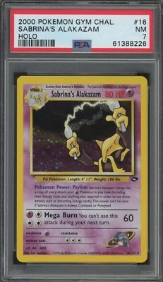 $5.50 • Buy Pokemon Sabrina's Alakazam Gym Challenge Unlimited Holo Rare #16 PSA 7