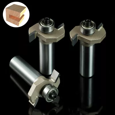 £7.39 • Buy TCT T Slot Cutter Slotting Rabbeting Bearing Guided Router Bit 1/2  1/4  Shank