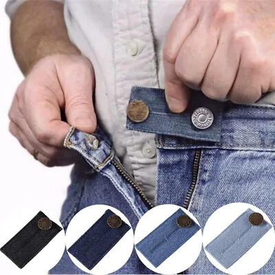 4x Waist Band Extender Button Maternity Trousers Jeans Elastic Widen Expander • $4.81
