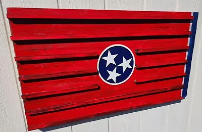 Tennessee State Flag Trooper Gift TN Volunteer Gift Coin Holder Handmade • $140