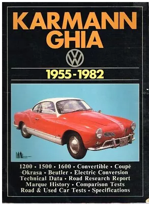 Vw Karmann Ghia 1200 1500 1600 Coupe Cabriolet (1955-82) Period Road Tests Book • $44.76