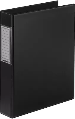 Arrowfile Omega A4 Black 4-Ring Binder Album With Slip-in Spine Index • £14.95