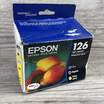 Epson 126XL C/M/Y 3pk Ink Cartridges - Cyan Magenta Yellow - Exp 3/2024 • $19.49
