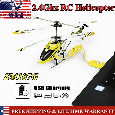 Syma RC Helicopter S107G 3.5CH Alloy Remote Control Gyro Toy Gifts Kids Adult US • $23.98