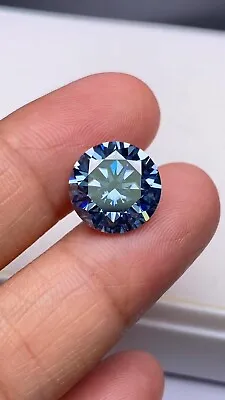 Certified 1 Ct Round Cut Natural Blue Diamond Grade Color VVS1/D +1Free Gift • $29