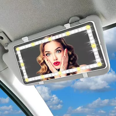 60 LEDs Car Sun Visor Vanity Mirror With 3Light Modes Rechargeable Makeup Mirror • $22.09