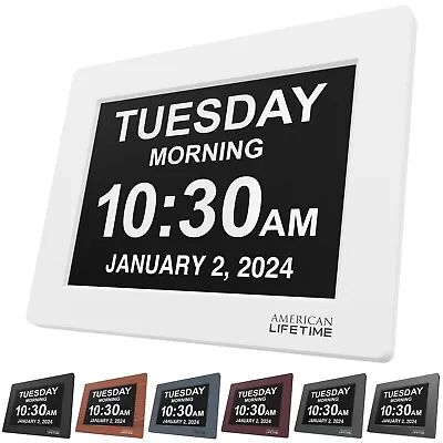 American Lifetime Large Digital Day Clock Alarm Time Week Date Reminder Dementia • $59.95