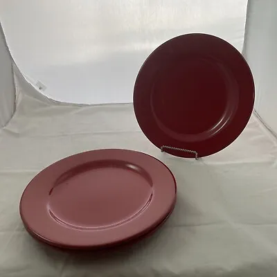 Waechtersbach Solid Cherry Red  Dinner Plates Germany Set Of 3 • $20