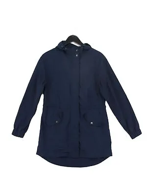 FatFace Women's Coat UK 10 Blue Cotton With Nylon Rain Coat • £14.80