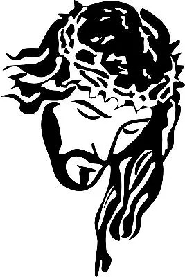 Jesus Christ Crown Lord GOD Bible Car Truck Window Laptop Vinyl Decal Sticker • $16.82