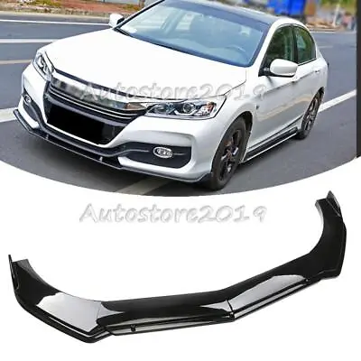 For Honda Accord Coupe Sedan Front Bumper Lip Kit Splitter Spoiler Gloosy Black • $52.95