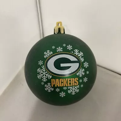 Green Bay Packers Green Matte NFL Round Shatterproof Tree Ornament IMPERFECT • $7.95