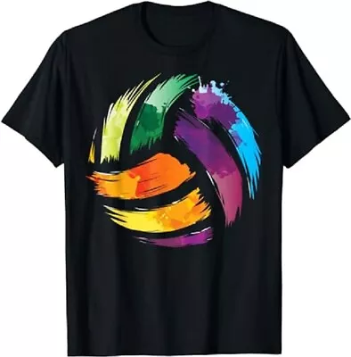 Colorful Volleyball | Cute Colorsp.lash Ball Gift T-Shirt • $20.99