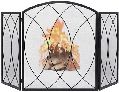 3 Panel Fireplace Screen 52  W X 31.3  • $39.99