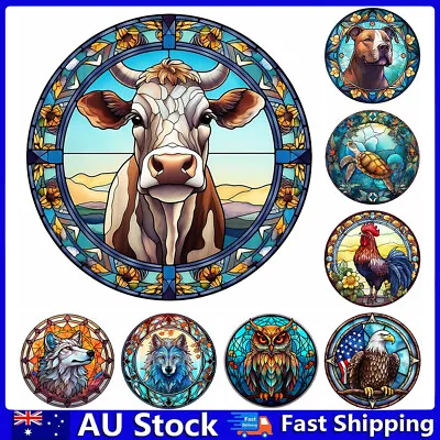 $10.69 • Buy 5D DIY Full Drill Diamond Painting Art Round Stained Glass Animal Embroidery Kit