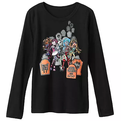 NWT ☀MONSTER HIGH☀ Sz L 14 LONG SLEEVE GHOUL FRIENDS  New GLITTER Girls T-shirt • $7.99