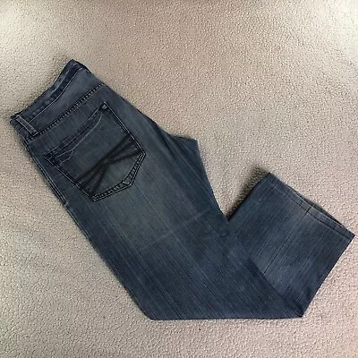 Express Jeans Men’s Rocco Slim Fit Low Rise Straight Leg 36 X 30 Med Wash Jeans • $18.99