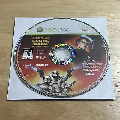 Star Wars The Clone Wars - Republic Heroes (Xbox 360 2009) Disc Only • $11.99