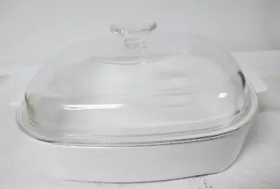 Corning Ware Microwave Browning Dish 10  With PYREX Glass Lid A-12-C • $9.99
