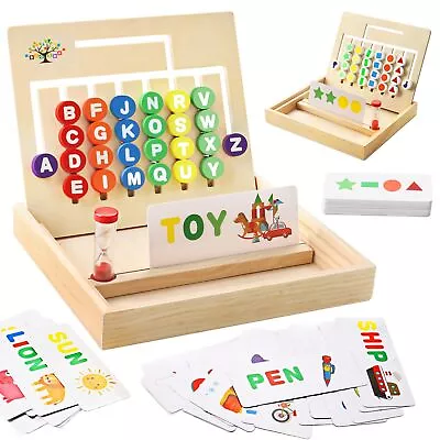 Wooden Montessori Toys For Kids 2 3 4 5 6 7 8 Years Old Alphabet Learning To... • $27.54