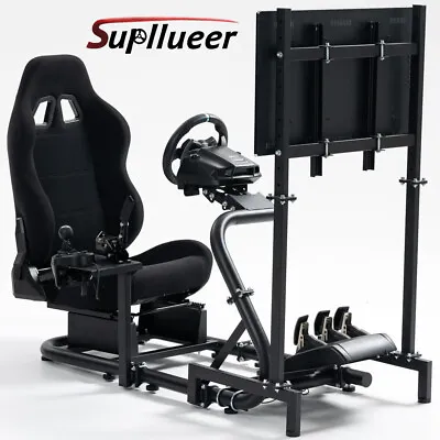 Supllueer Racing Simulator Cockpit Stand Adjustable Fit Logitech G923 G29 G920 • $89.99