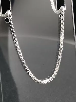 925 Silver Round Box Chain - 14  To 24  - Our BEST SELLER • £29.99