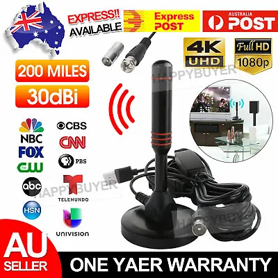 $18.95 • Buy Portable TV Antenna Indoor Outdoor Digital HD Freeview Aerial Ariel 200Mile AU