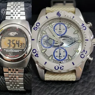 2x Town & Country Surf Design Watch By ORIENT/ Japan Made/ Rare Vintage 1990s • $119.99