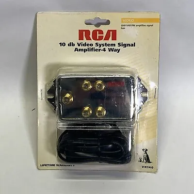 RCA 10db Audio Video System Signal Amplifier 4 Way VH140 50-900MHz UHF VHF FM • $24