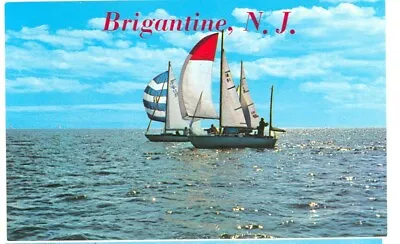 $4.49 • Buy Brigantine,new Jersey-under Full Sail On Sparkling Water-#k17616-(nj-b)