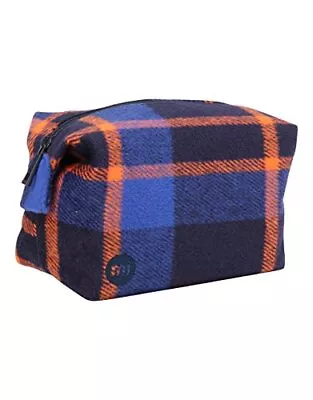 Mi-Pac Picnic Check Wash Bag - Navy / Orange One Size • £11.88