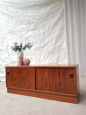 Vtg Mid Century Danish Rosewood Sideboard Media Unit Cabinet Vinyl Storage #2481 • £495