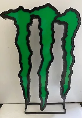 Monster Energy Light Up LED Display Sign + Stand + Chain Hanger **New Open Box** • $159.99