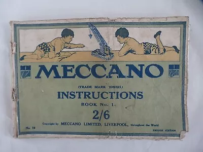 Early Vintage Meccano Manual Instructions No. 19 1919    3 • £2.99