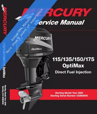 Mercury 115 135 150 175 OptiMax Direct Fuel Injection - Service Manual - CD(PDF) • $7.99