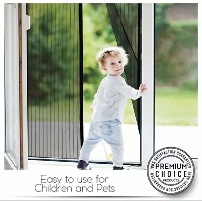 Magnetic Screen Door Retractable Mesh Net Pet Patio Hands Free Mosquito Magic • $8.95