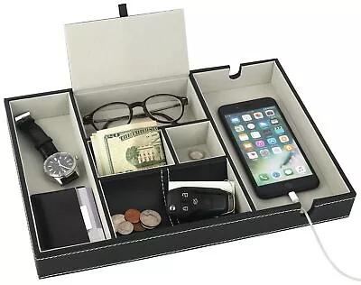 Mantello Valet Tray Nightstand Organizer - Gifts For Young Men • $28.95