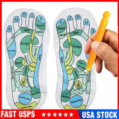 New 1 Pair Acupressure Reflexology Socks Foot Acupoint Socks With Massage Stick • $8.85