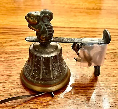 Squirrel Dinner Bell Brass Wall Mount Antique Style Verde Vertigris Patina • $32.50