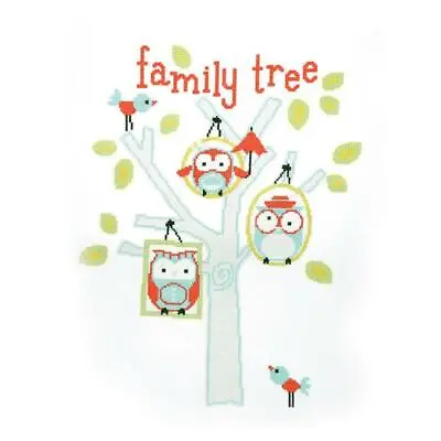 Family Tree Counted Cross Stitch Kit By DMC 30 X 39cm 14ct Aida & DMC Thread • £21.85