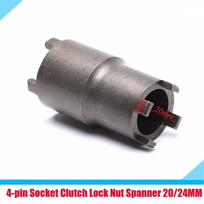 Motorcycle 4 Pin 20/24mm Socket Clutch Tool Kit Lock Nut Spanner Wrench Metal • $12.05