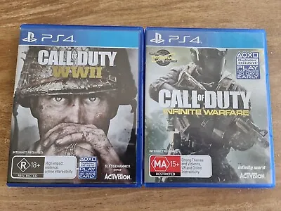 Call Of Duty - WWII & Infinite Warfare - PS4 - Vgc - Mint Discs! • $29.90