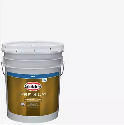 5 Gal. Satin Latex Glidden Premium Exterior Paint And Primer Acrylic Wood Stucco • $164.97