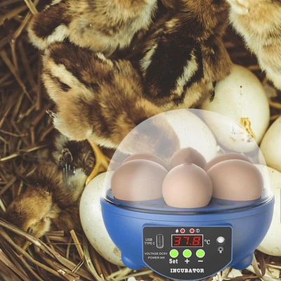 £32.51 • Buy Automatic Egg Incubator Chicken Hatcher 6 Eggs Blue