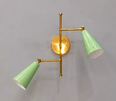 Handmade Brass Mid-Century Modern Wall Sconce Light Fixture • $155