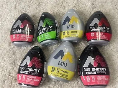 Mio Energy  Variety Lot Of 7 Liquid Sweeteners Strawberry  Thunder Lemonade New • $25.49