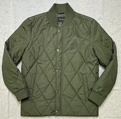 Banana Republic Diamond Field Quilted Baseball Jacket Mallard Green Size Medium • $24.89