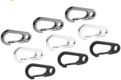 30PCS Mini Carabiner Clips Tiny Alloy Spring Snap Hook Keychain Clasps • $15.60