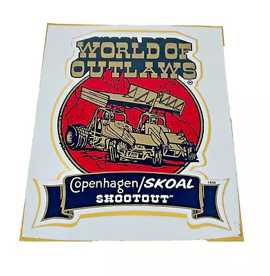 Vintage World Of Outlaws Copenhagen/Skoal Shootout Decal - 5  X 5.75   • $5.99
